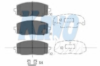 KBP4006 KAVO PARTS Комплект тормозных колодок, дисковый тормоз