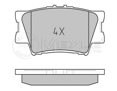 0252433815PD MEYLE Комплект тормозных колодок, дисковый тормоз