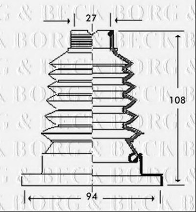 BCB2788 BORG & BECK Пыльник, приводной вал