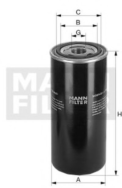 WD940 MANN-FILTER Масляный фильтр; Фильтр, Гидравлическая система привода рабочего оборудования