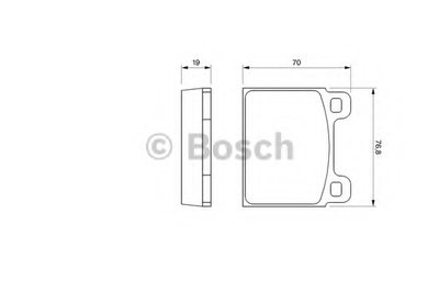 0986460111 BOSCH Комплект тормозных колодок, дисковый тормоз