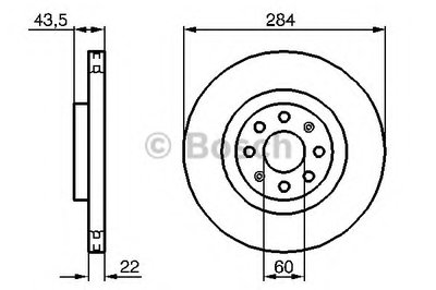 0986479224 BOSCH Тормозной диск