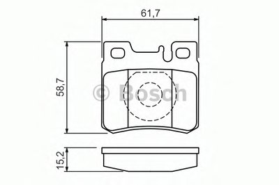 0986490260 BOSCH Комплект тормозных колодок, дисковый тормоз