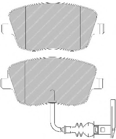 FDB1662 FERODO Комплект тормозных колодок, дисковый тормоз