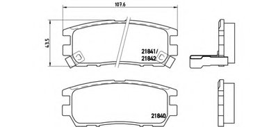 P54018 BREMBO Комплект тормозных колодок, дисковый тормоз