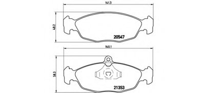 P59011 BREMBO Комплект тормозных колодок, дисковый тормоз