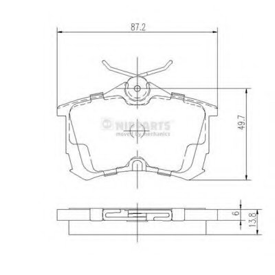 J3614015 NIPPARTS Комплект тормозных колодок, дисковый тормоз