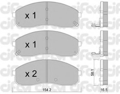 8226310 CIFAM Комплект тормозных колодок, дисковый тормоз