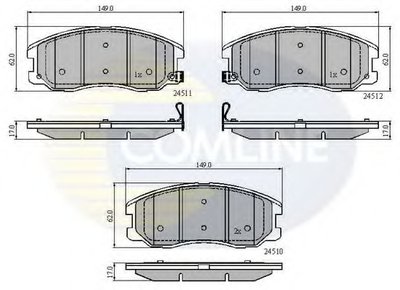 CBP31582 COMLINE Комплект тормозных колодок, дисковый тормоз