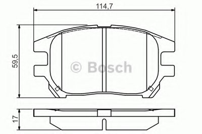 0986495140 BOSCH Комплект тормозных колодок, дисковый тормоз