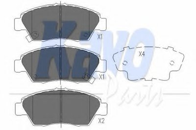 KBP2003 KAVO PARTS Комплект тормозных колодок, дисковый тормоз