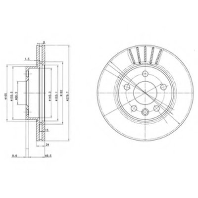 BG3417 DELPHI Тормозной диск