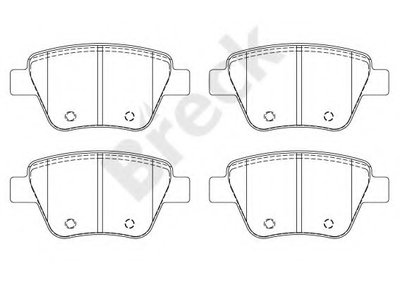 245630070400 BRECK Комплект тормозных колодок, дисковый тормоз
