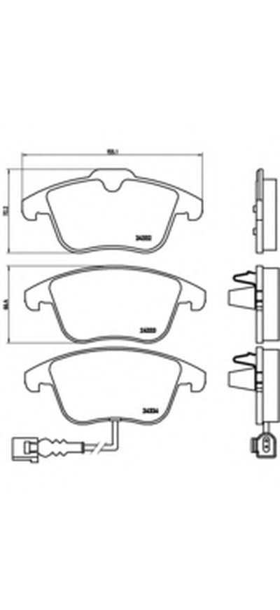 P85112 BREMBO Комплект тормозных колодок, дисковый тормоз