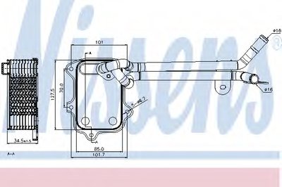 масляный радиатор, двигательное масло NISSENS купить