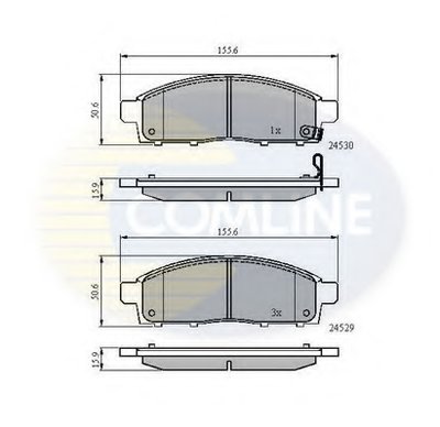 CBP31584 COMLINE Комплект тормозных колодок, дисковый тормоз