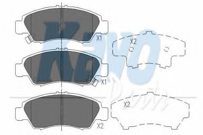 KBP2004 KAVO PARTS Комплект тормозных колодок, дисковый тормоз