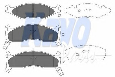 KBP4008 KAVO PARTS Комплект тормозных колодок, дисковый тормоз