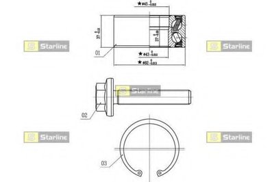 LO01356 STARLINE Комплект подшипника ступицы колеса