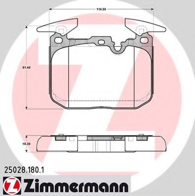 Комплект тормозных колодок, дисковый тормоз ZIMMERMANN купить