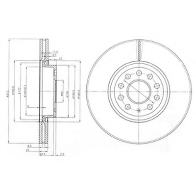 BG3953C DELPHI Тормозной диск