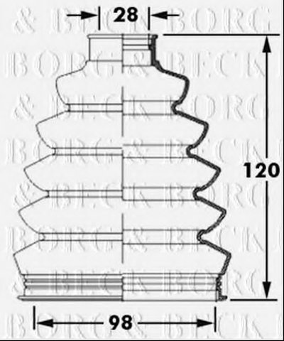 BCB2394 BORG & BECK Пыльник, приводной вал