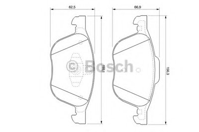 Комплект тормозных колодок, дисковый тормоз BOSCH купить