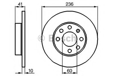 0986478080 BOSCH Тормозной диск