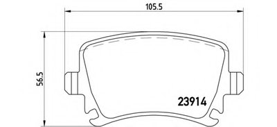 P85073 BREMBO Комплект тормозных колодок, дисковый тормоз