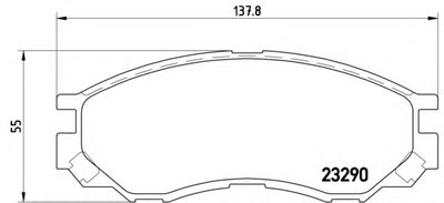 P54020 BREMBO Комплект тормозных колодок, дисковый тормоз