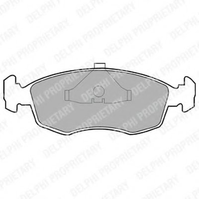 LP587 DELPHI Комплект тормозных колодок, дисковый тормоз