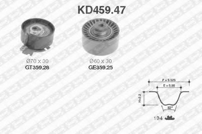 KD45947 SNR Комплект ремня ГРМ