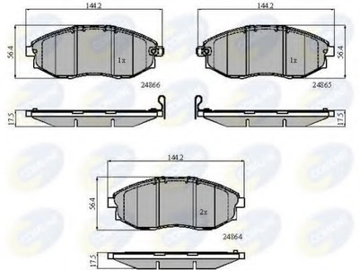 CBP31585 COMLINE Комплект тормозных колодок, дисковый тормоз