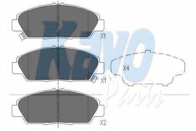 KBP2005 KAVO PARTS Комплект тормозных колодок, дисковый тормоз