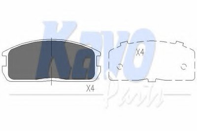 KBP5524 KAVO PARTS Комплект тормозных колодок, дисковый тормоз