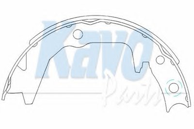 KBS6404 KAVO PARTS Комплект тормозных колодок