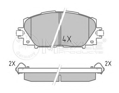 Комплект тормозных колодок, дисковый тормоз MEYLE купить