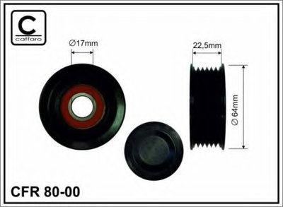 8000 CAFFARO Паразитный / ведущий ролик, поликлиновой ремень