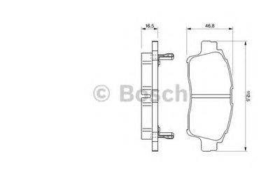 0986424535 BOSCH Комплект тормозных колодок, дисковый тормоз