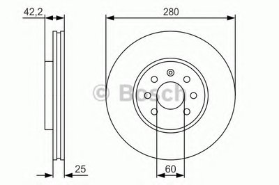 0986479S55 BOSCH Тормозной диск