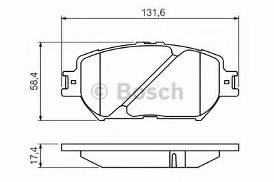 0986494418 BOSCH Комплект тормозных колодок, дисковый тормоз