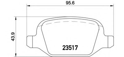 P23065 BREMBO Комплект тормозных колодок, дисковый тормоз