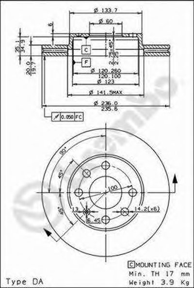 09309011 BREMBO Тормозной диск