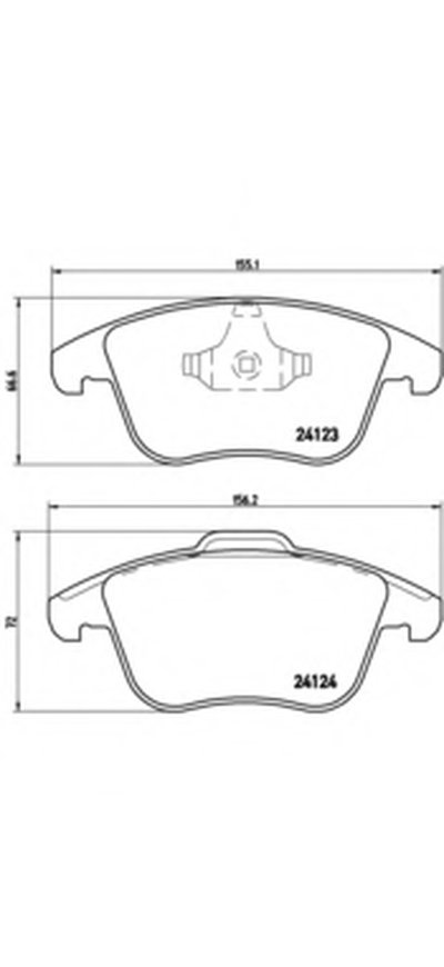 P24076 BREMBO Комплект тормозных колодок, дисковый тормоз