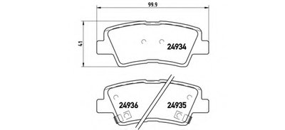 P30047 BREMBO Комплект тормозных колодок, дисковый тормоз