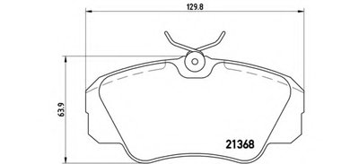 P59016 BREMBO Комплект тормозных колодок, дисковый тормоз