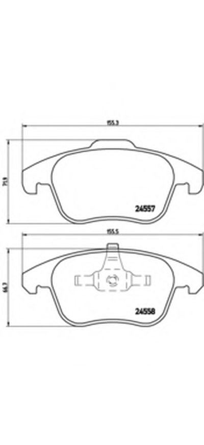 P61086 BREMBO Комплект тормозных колодок, дисковый тормоз