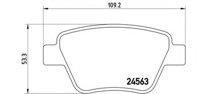 P85114 BREMBO Комплект тормозных колодок, дисковый тормоз