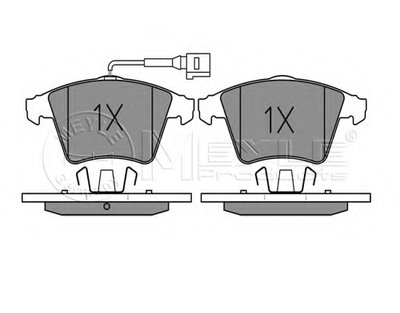 0252374618W MEYLE Комплект тормозных колодок, дисковый тормоз