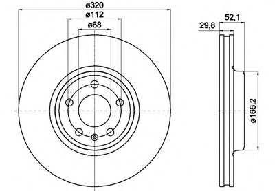 8DD355113911 HELLA PAGID Тормозной диск